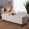 Baxton Studio Brette Beige Upholstered Brown Finished Wood Storage Bench Ottoman 161-9105 - alternate 9